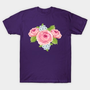 Peony Flowers Design T-Shirt